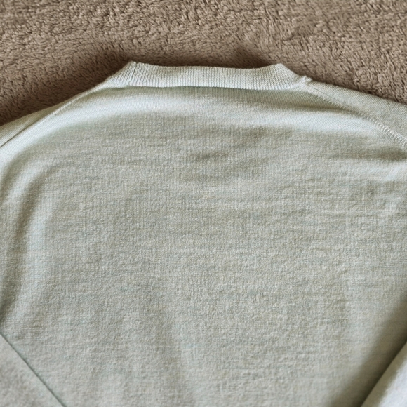 J. Crew light green merino wool cotton blend lightweight sweater size small - Picture 10 of 14